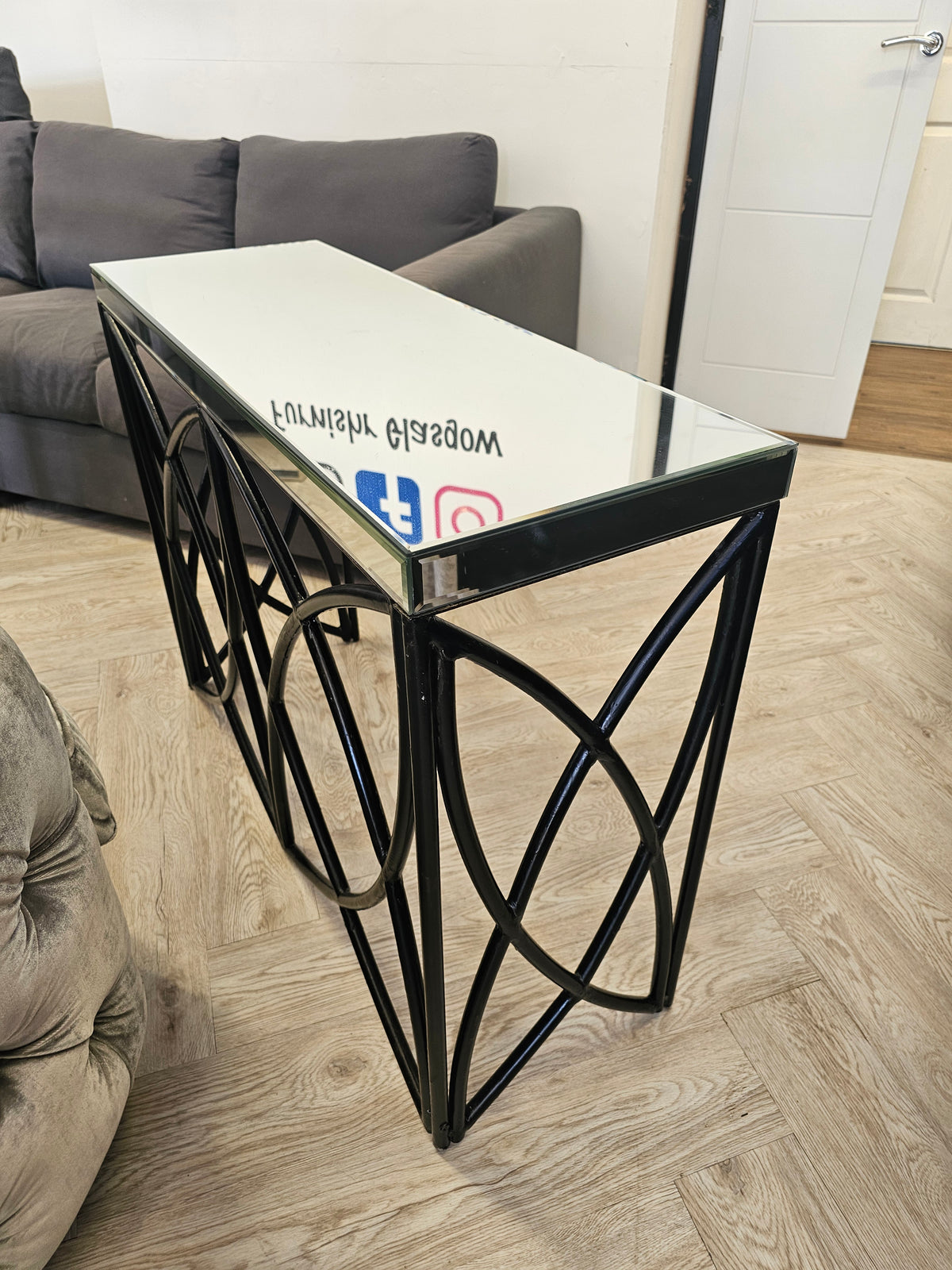 Mirror Console Table (chip in corner hence low price) @