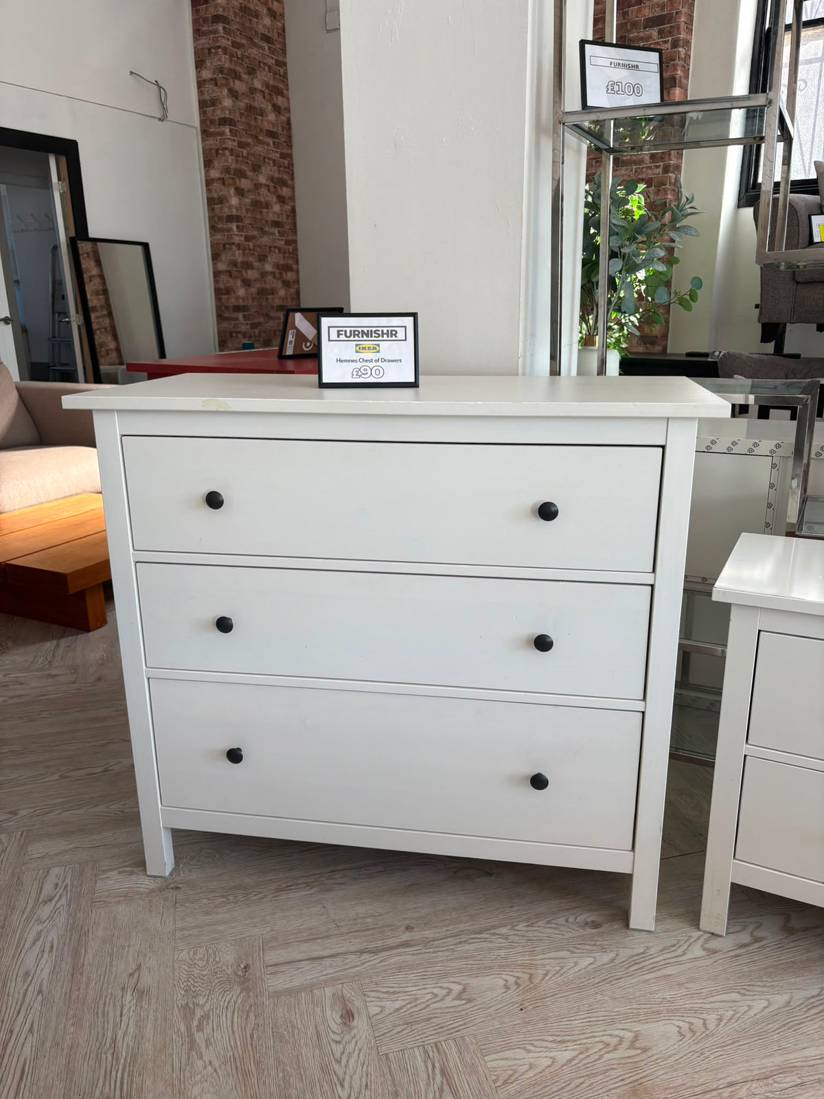Ikea Hemnes White 3 Drawer Chest #