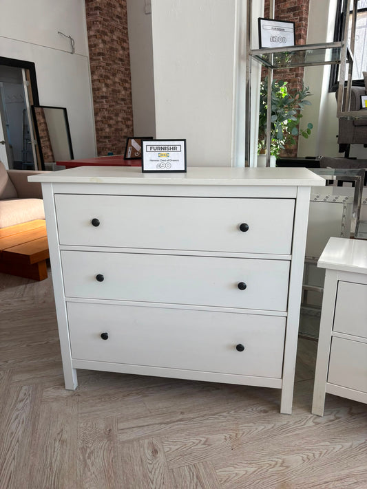 Ikea Hemnes White 3 Drawer Chest #