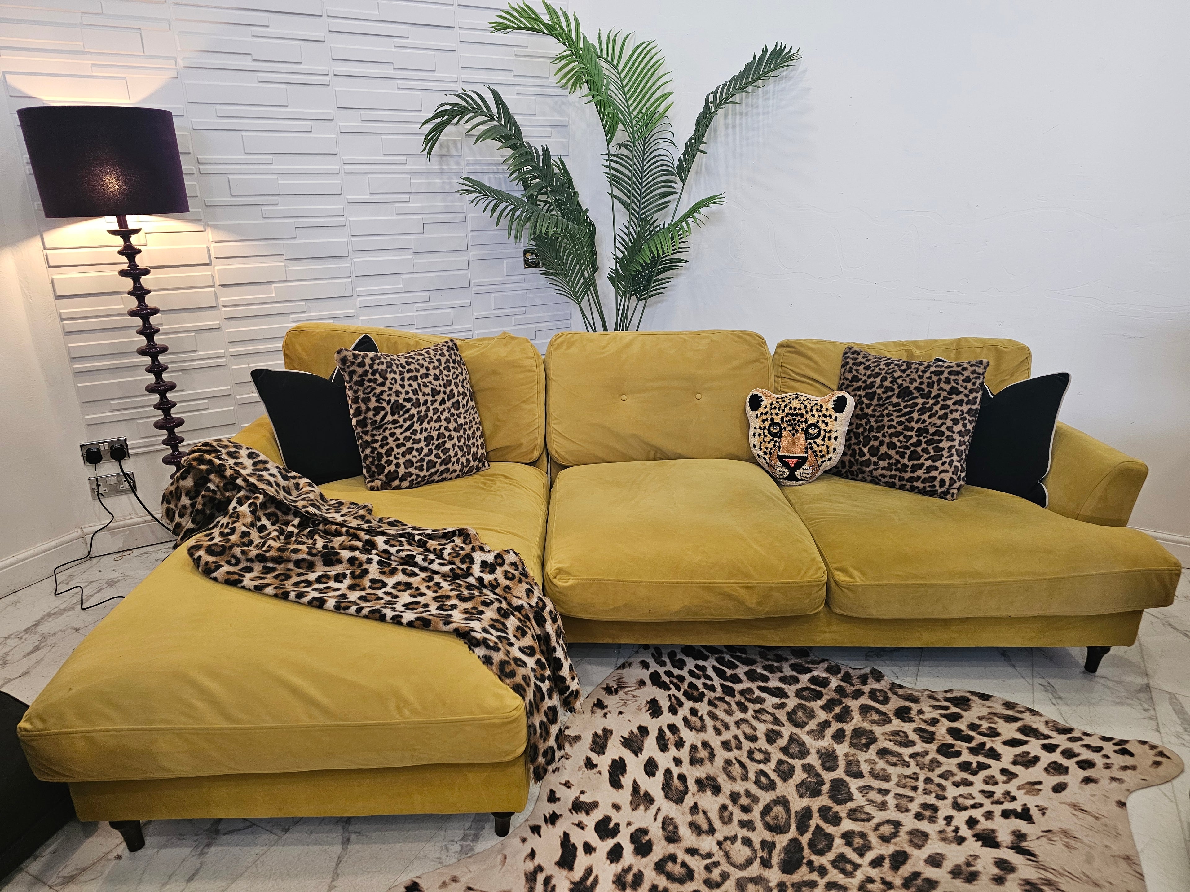 DFS Joules Mustard Corner Sofa