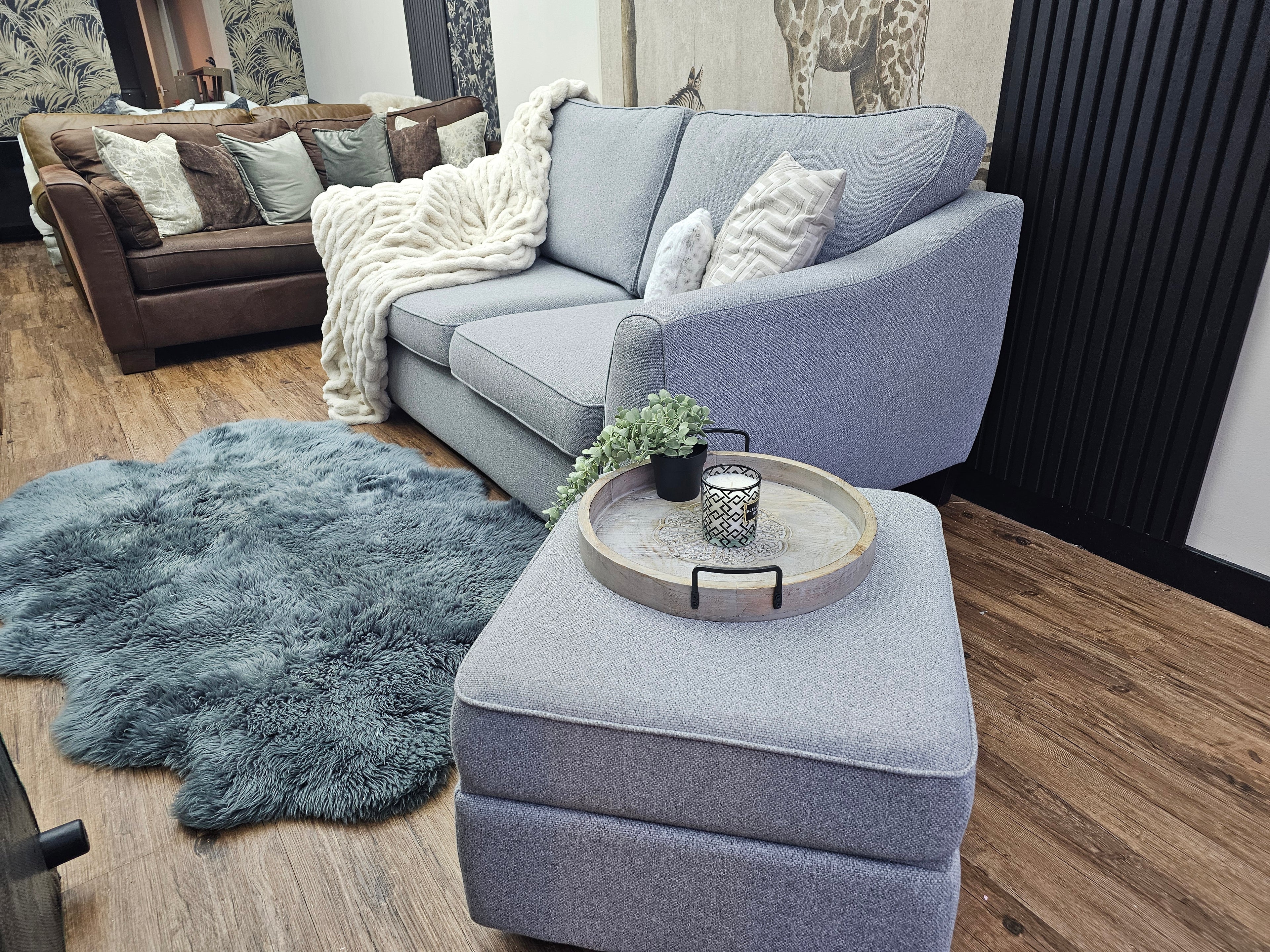 DFS Orlby 2 Seater Sofa & Ottoman