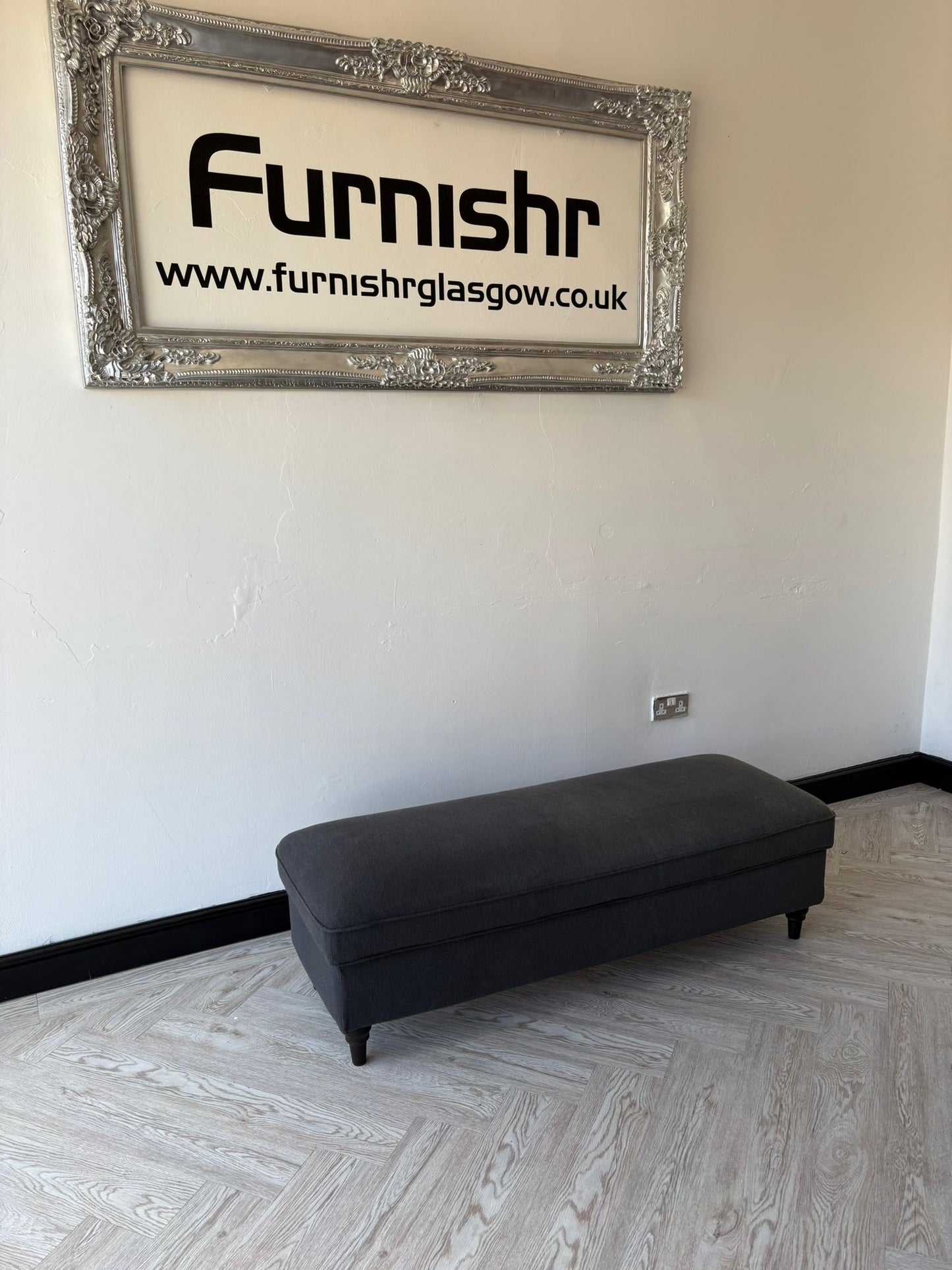 Ikea Esseboda Large Grey Bench Footstool with Storage @