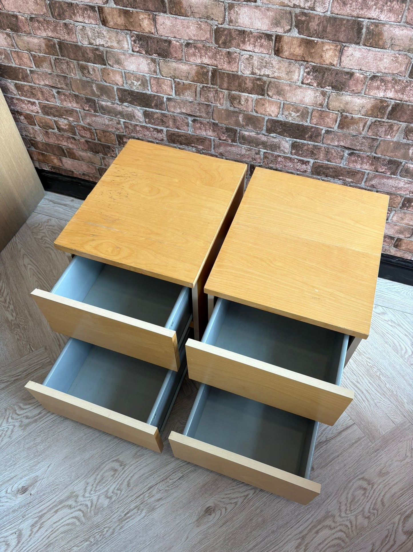 Ikea Malm Beech Drawer Chest x2 #
