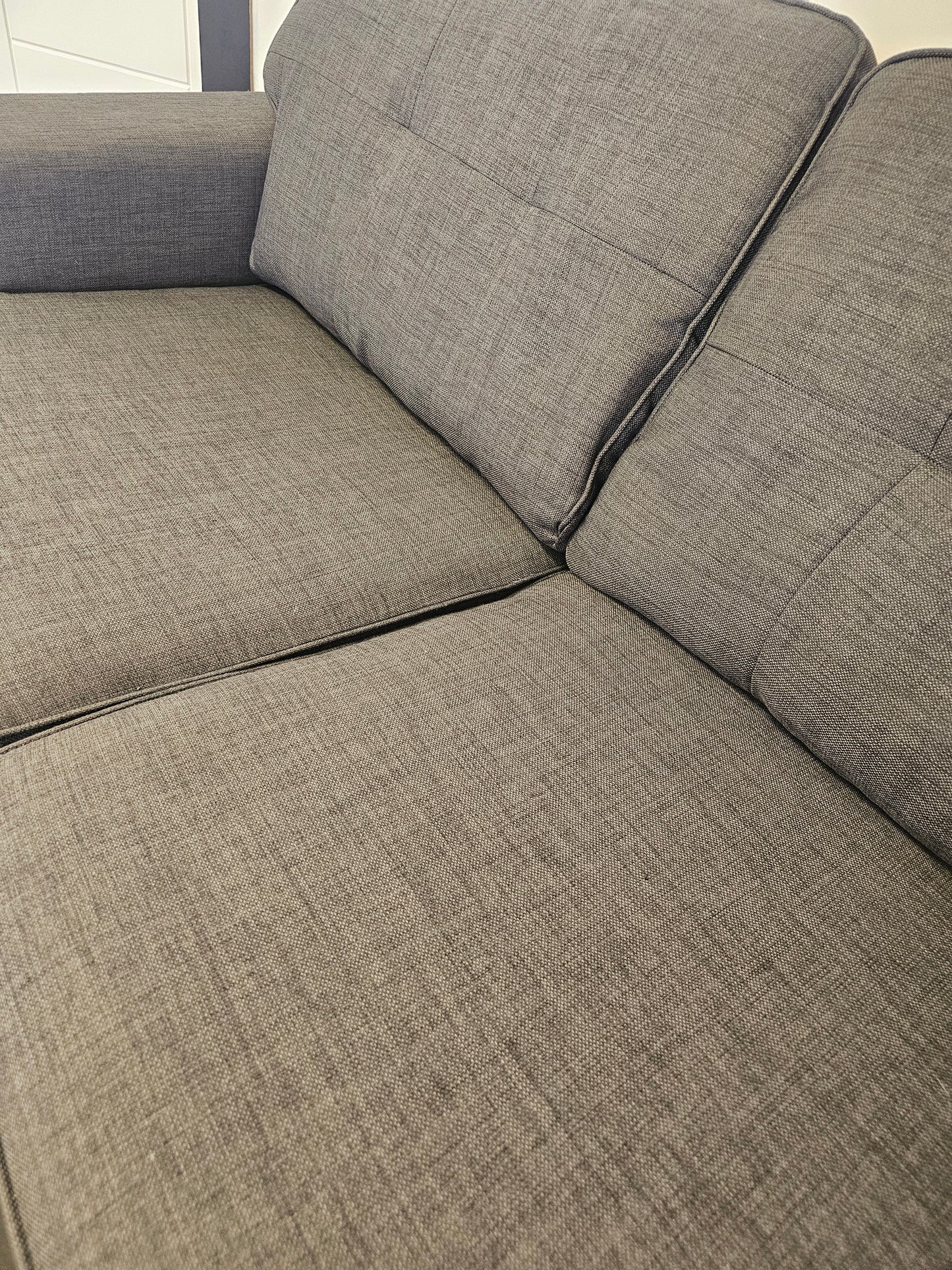 DFS Freya 3&2 Seater Charcoal Grey Sofas with Ottoman