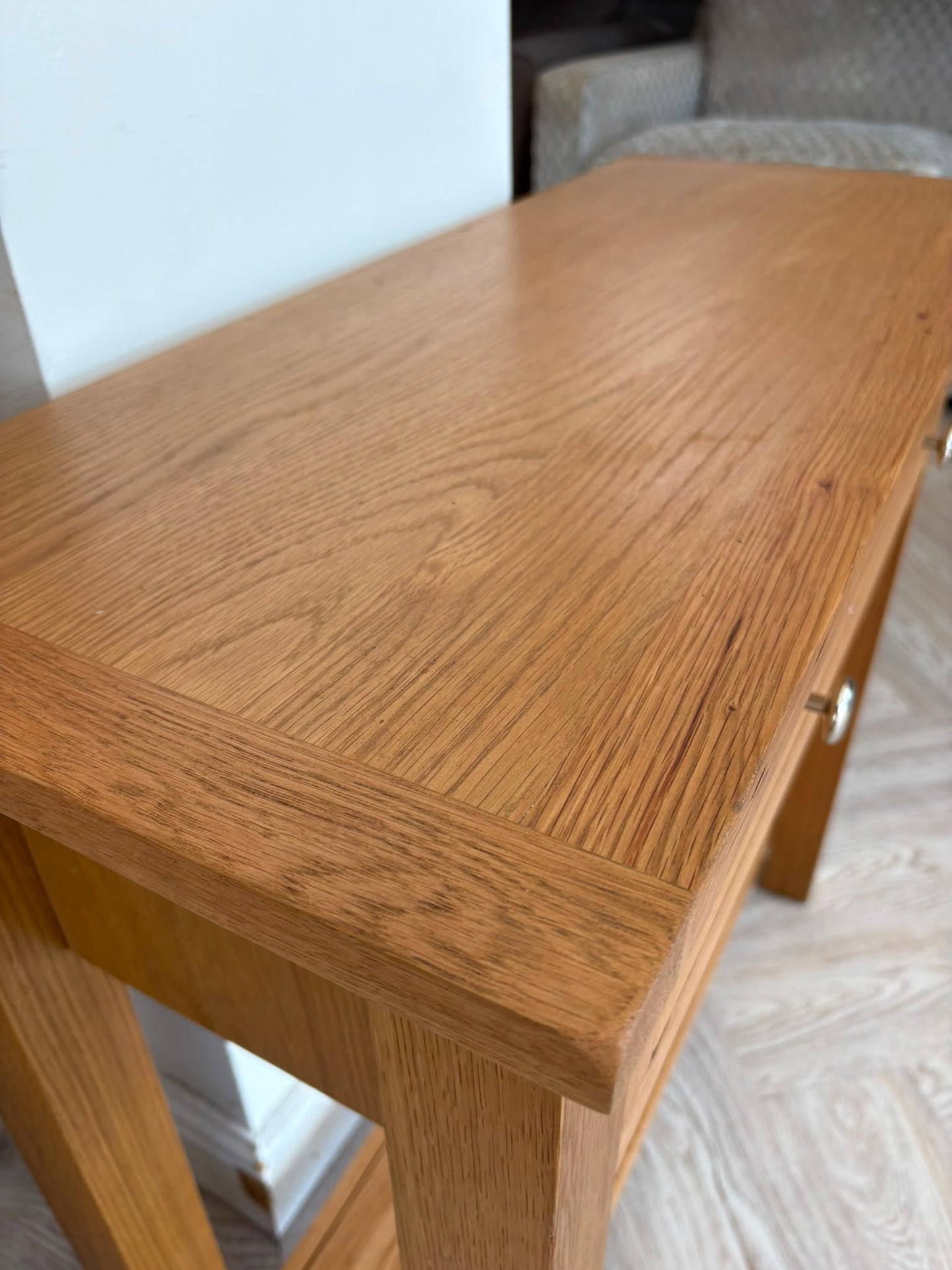 Oak World Console Table 80cm width #