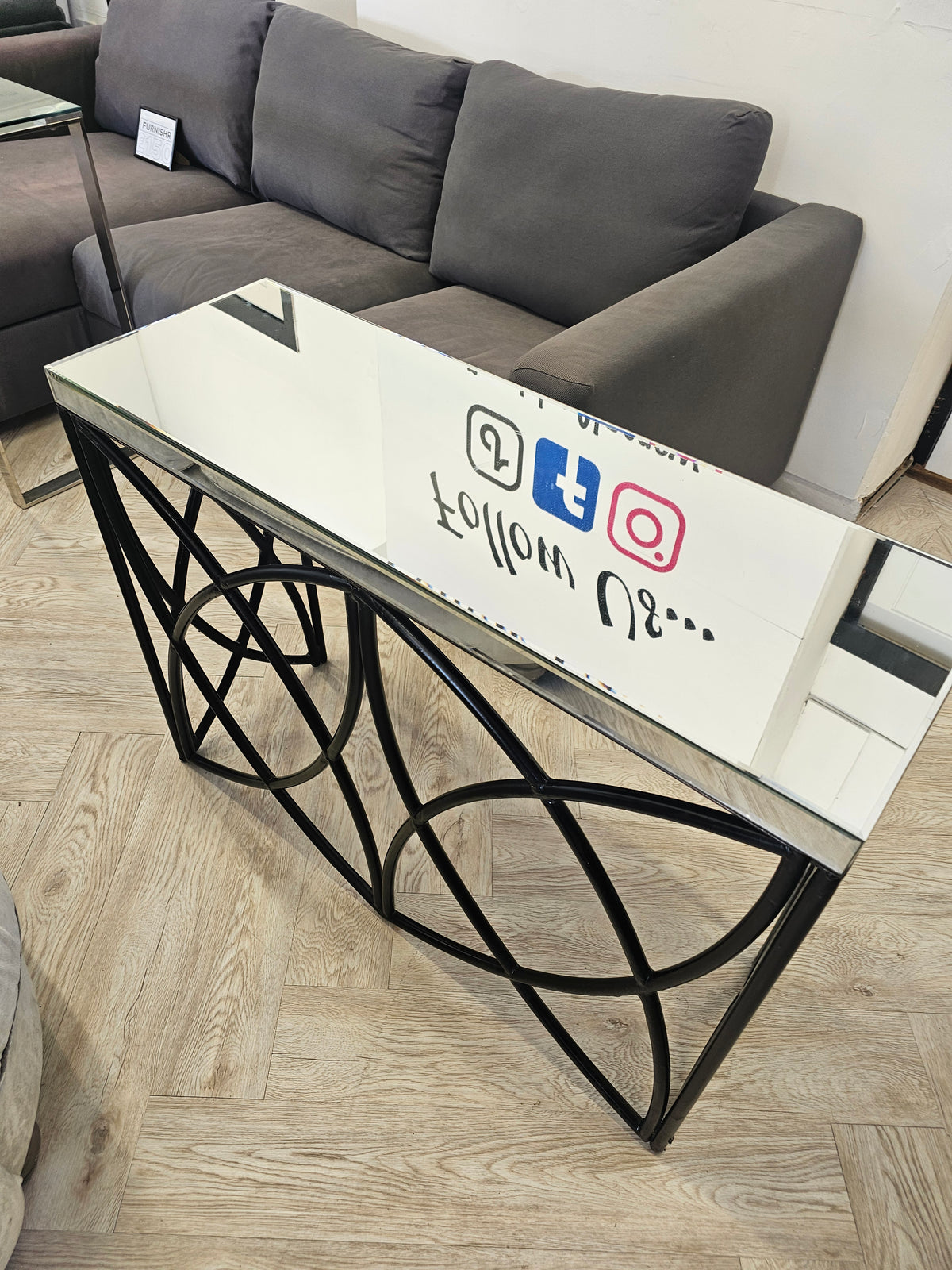 Mirror Console Table (chip in corner hence low price) @