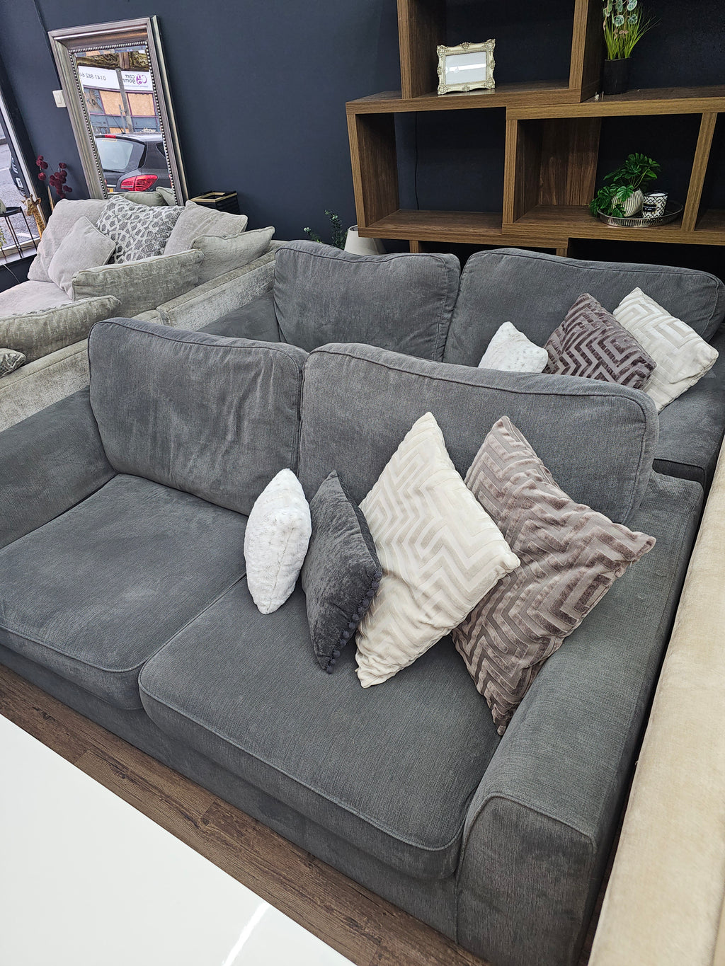 DFS Grey 2 x 2 Seater Sofas