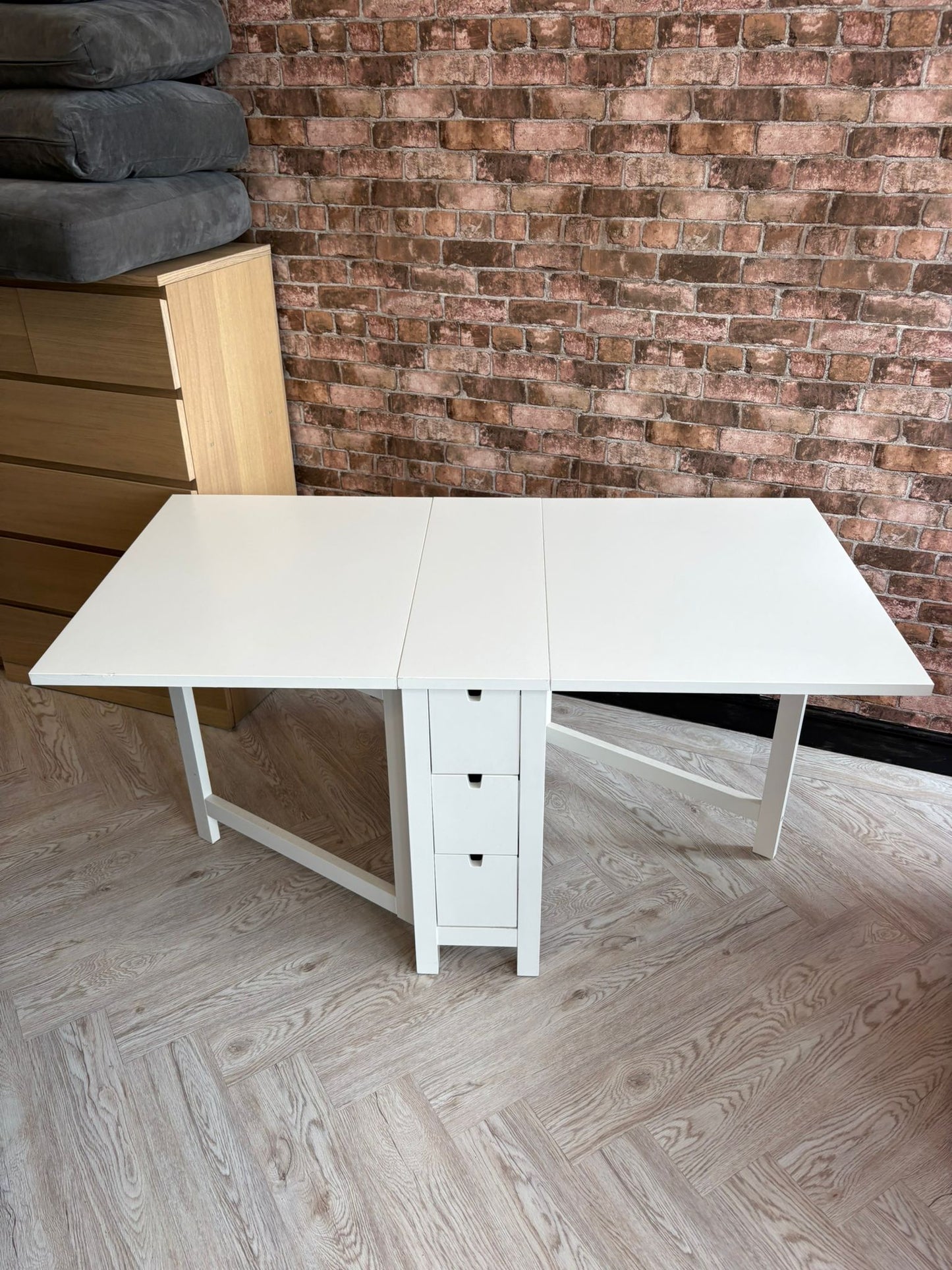 Ikea Norden White Gateleg Table @#