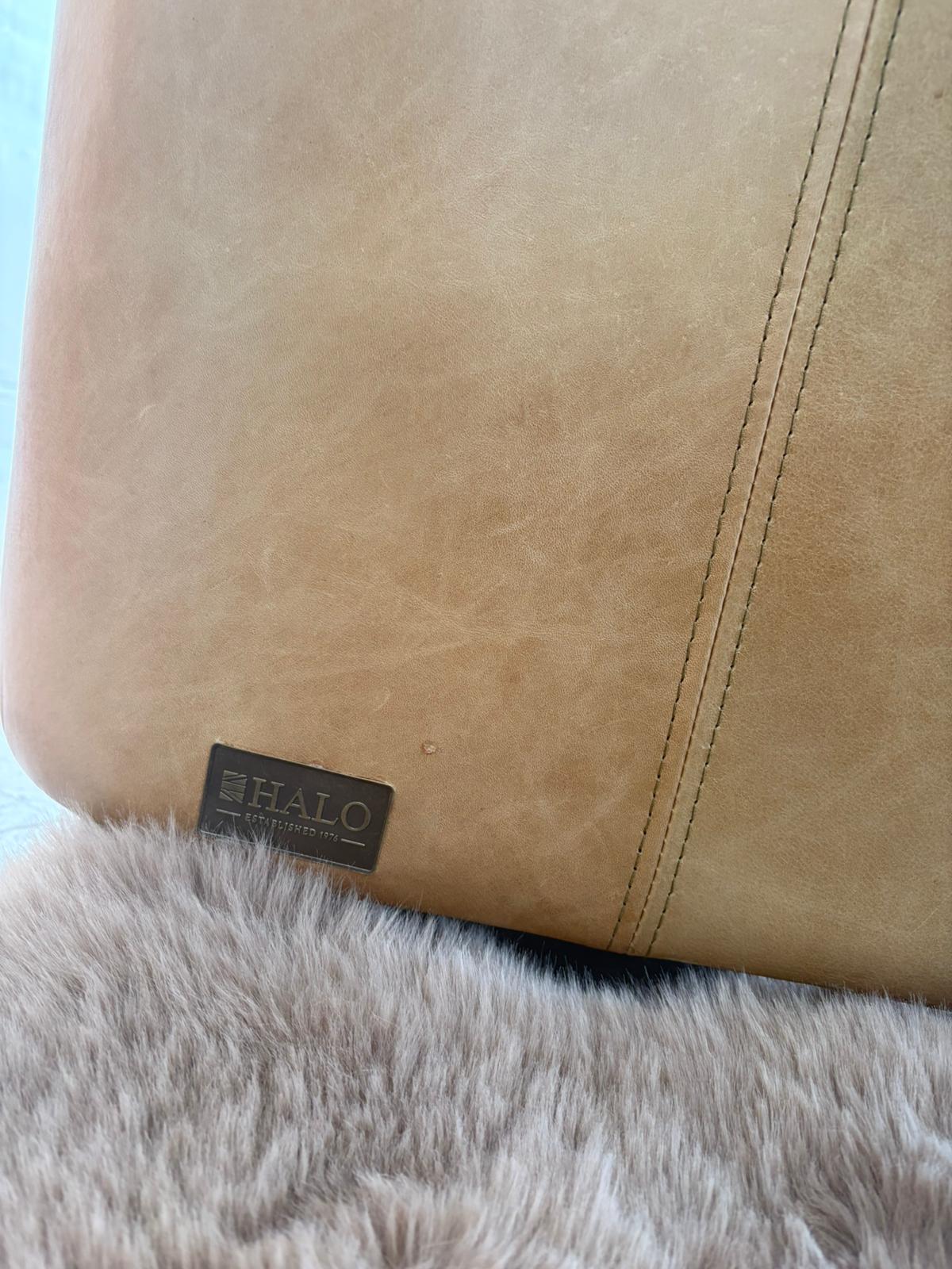 HALO Chesterfield Tan Leather 3 Seater Sofa (*RRP £2349)