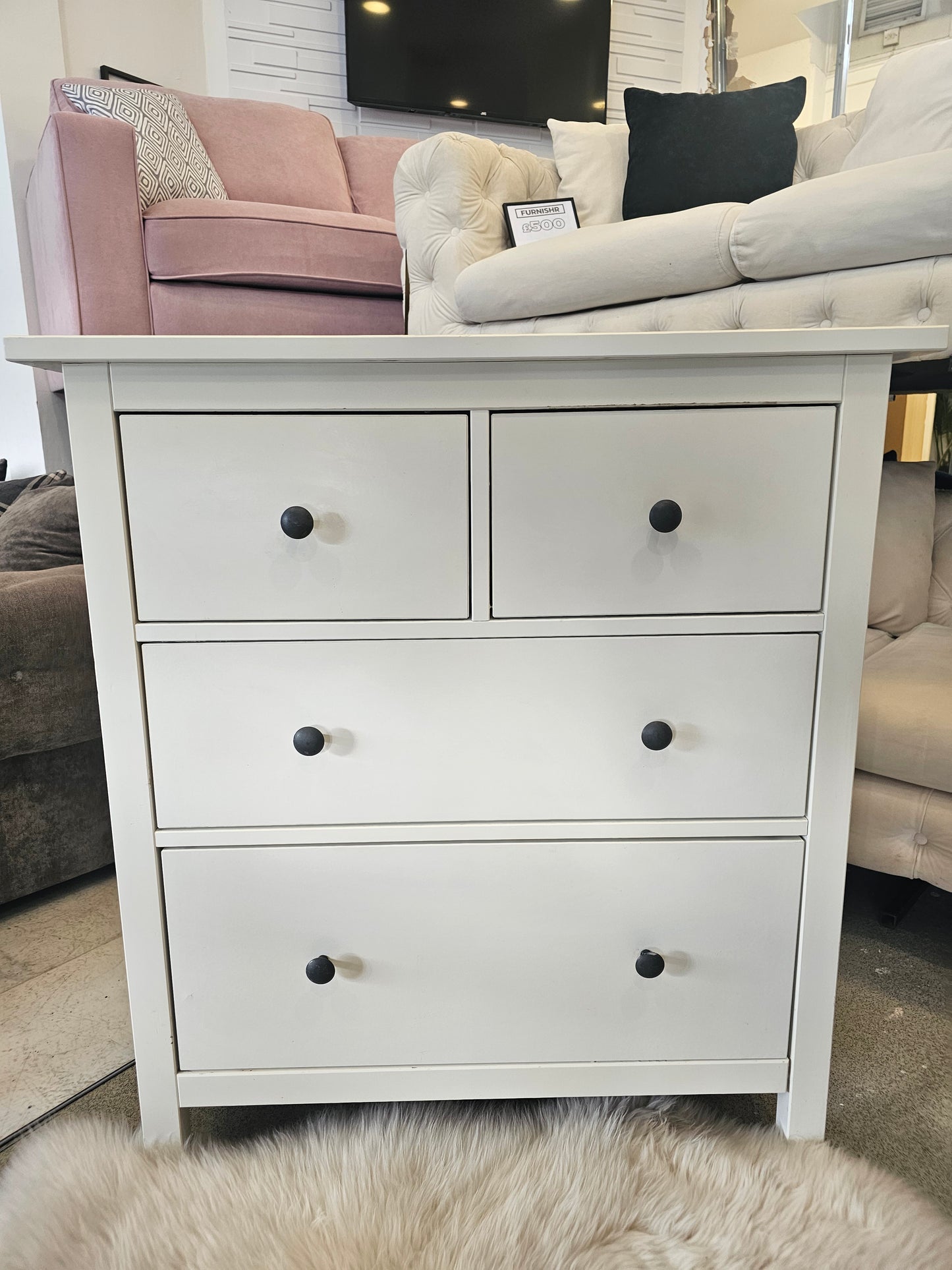 Ikea Hemnes White 4 Drawer Chest (discontinued) A