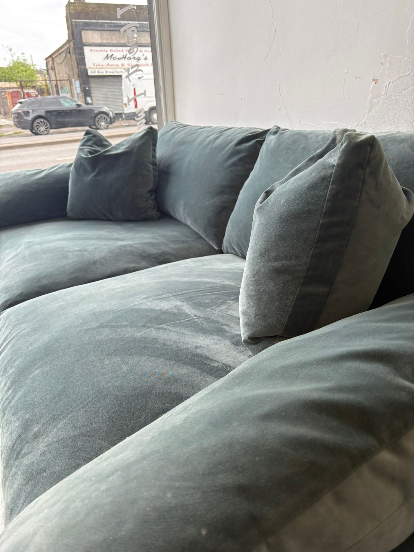 Loaf Cuddlemuffin Medium Sofa in Mermaid Plush Velvet *RRP £4095