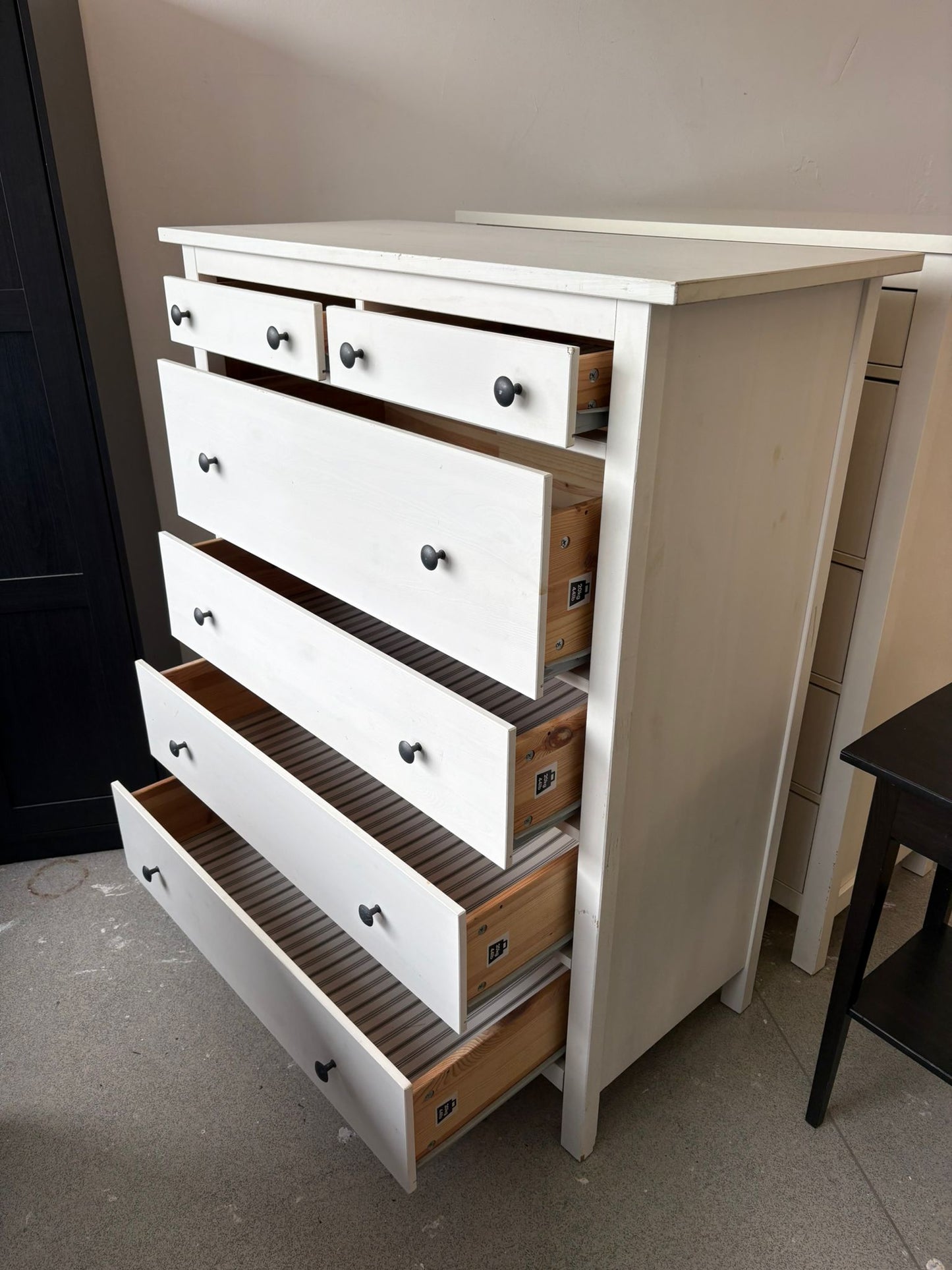 Ikea Hemnes White Stain 6 Drawer Chest T