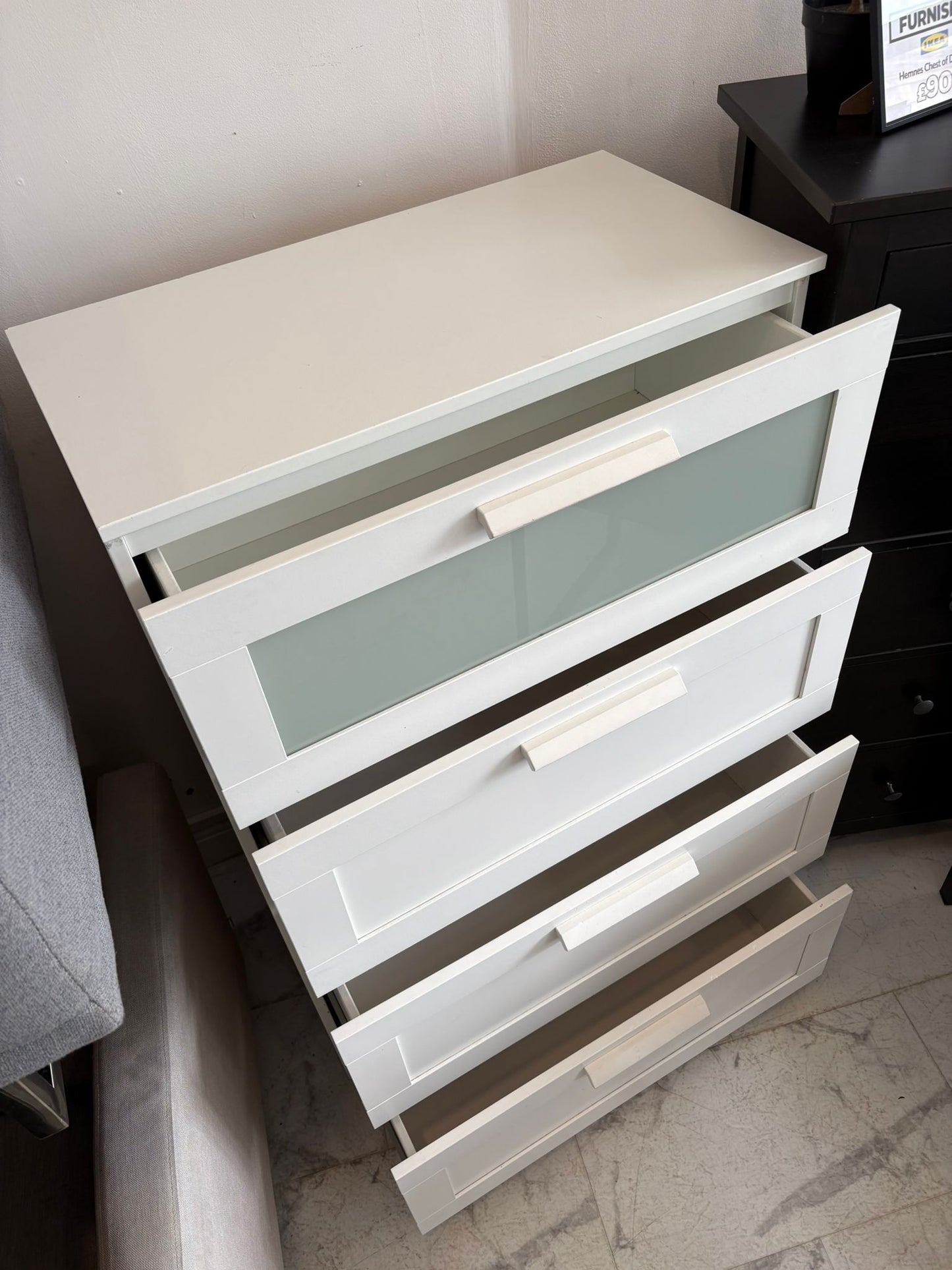 Ikea Brimnes White 4 Drawer Chest T