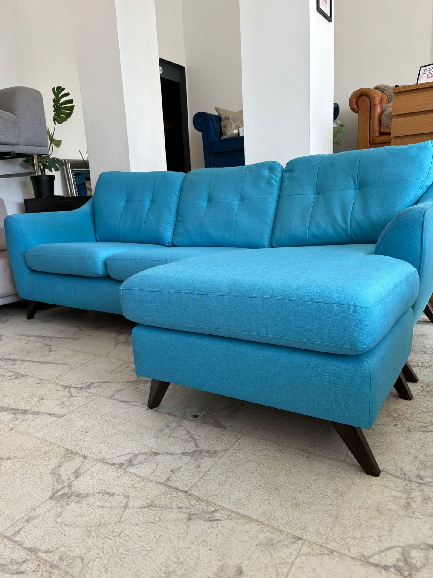 DFS Tropicana Corner Sofa in Ocean Blue (Left & Right Hand Chaise)