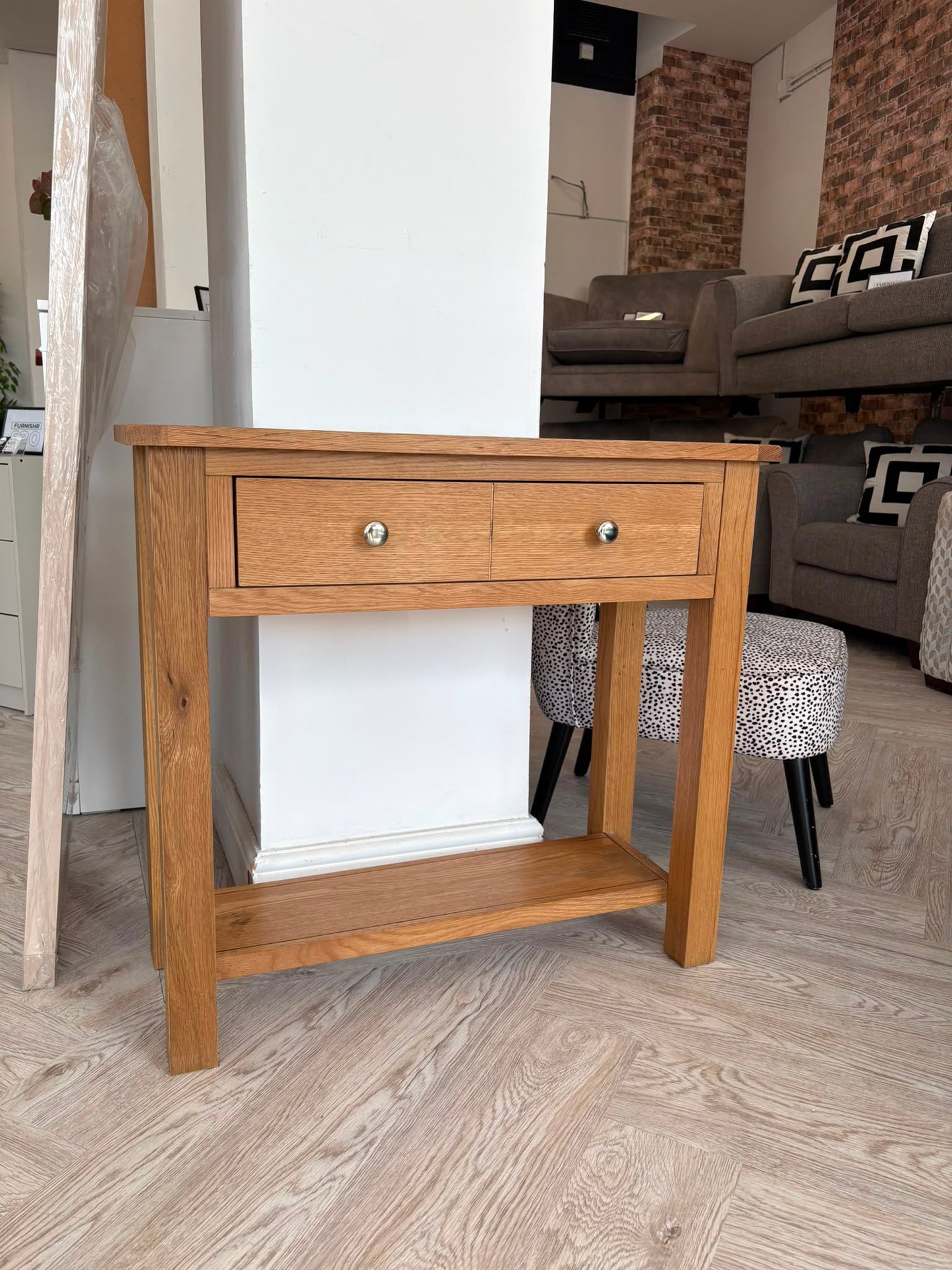 Oak World Console Table 80cm width #