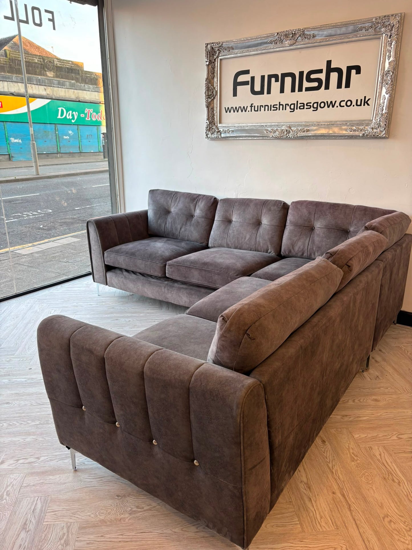 Large Grey Corner Sofa