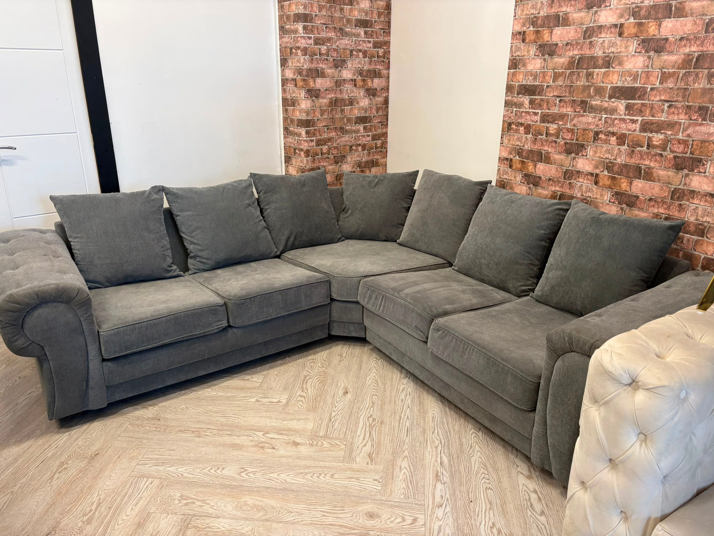 Verona Grey Corner Sofa #