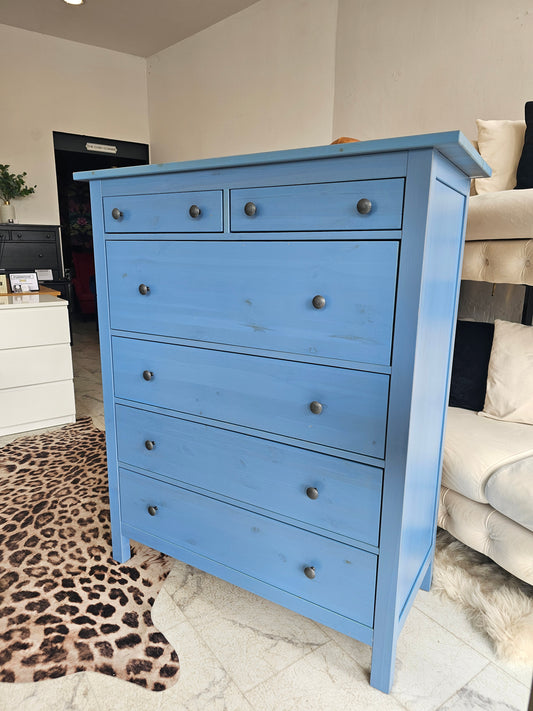Ikea Hemnes (Discontinued Blue)Blue 6 Drawer Chest T