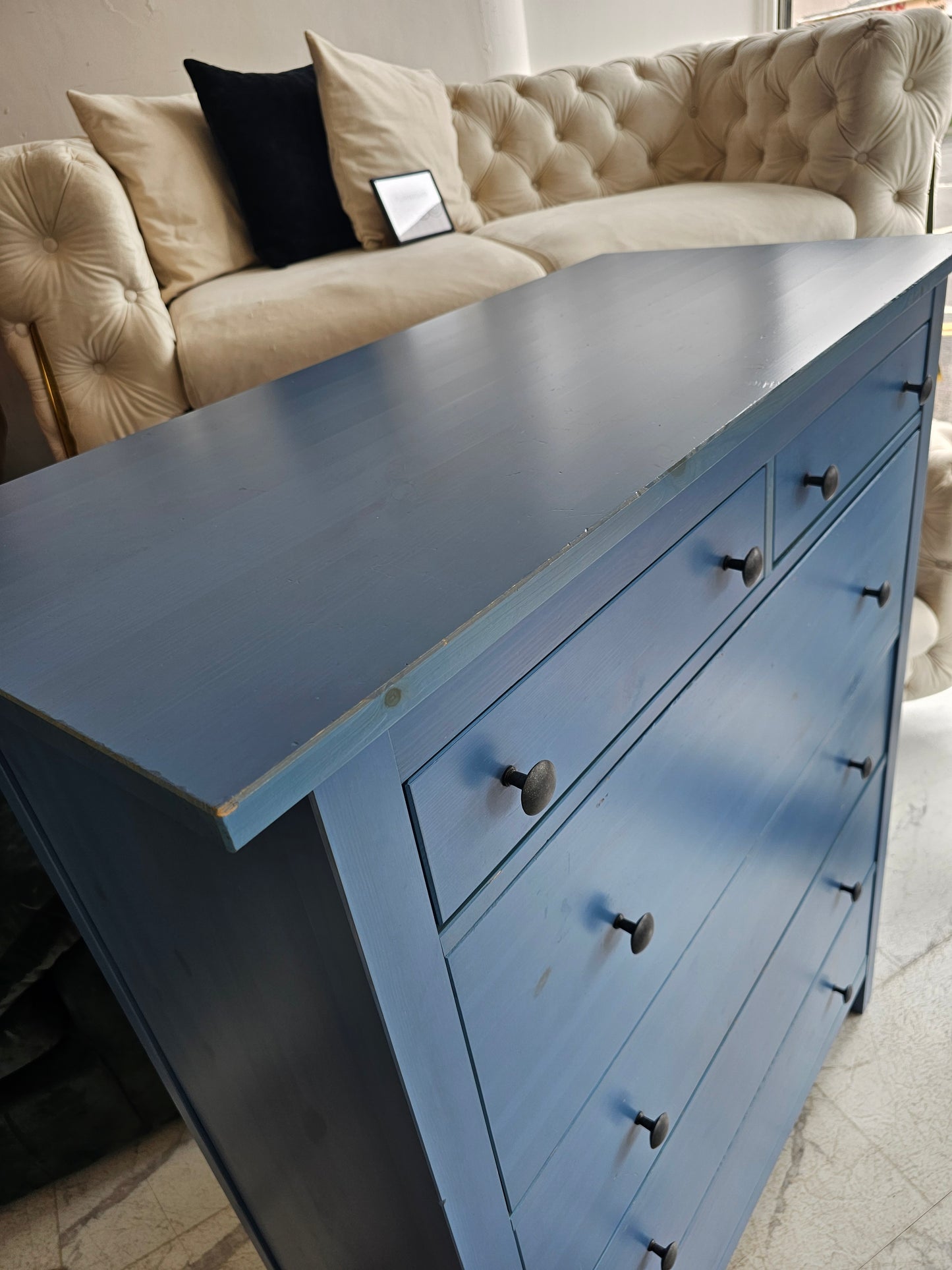 Ikea Hemnes (Discontinued Blue)Blue 6 Drawer Chest T