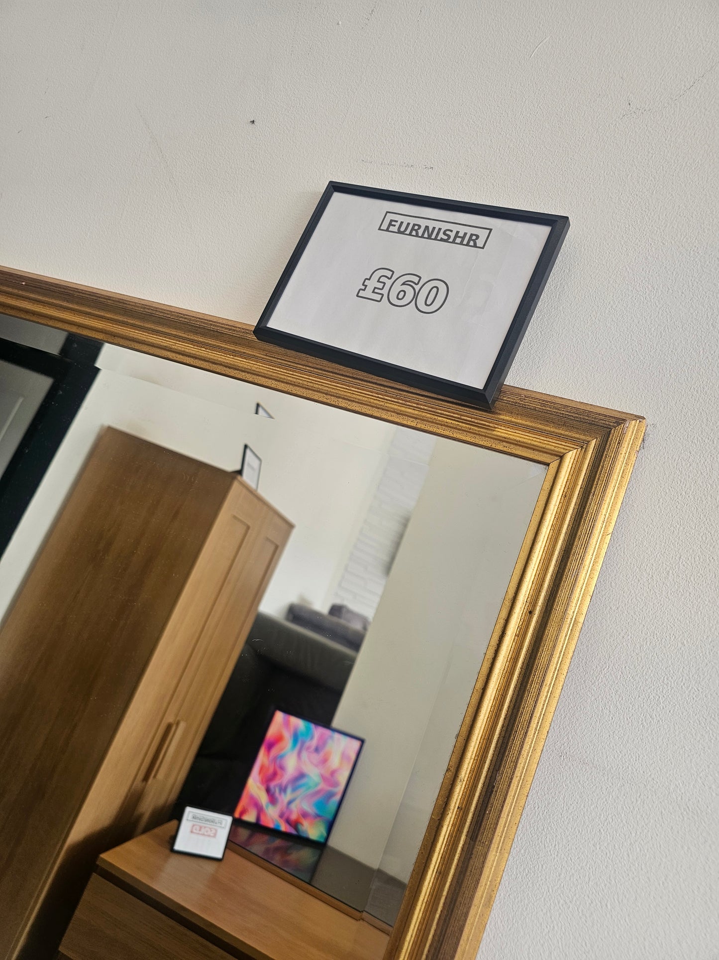 Large Gold Frame Mirror 110cm by 84cm
