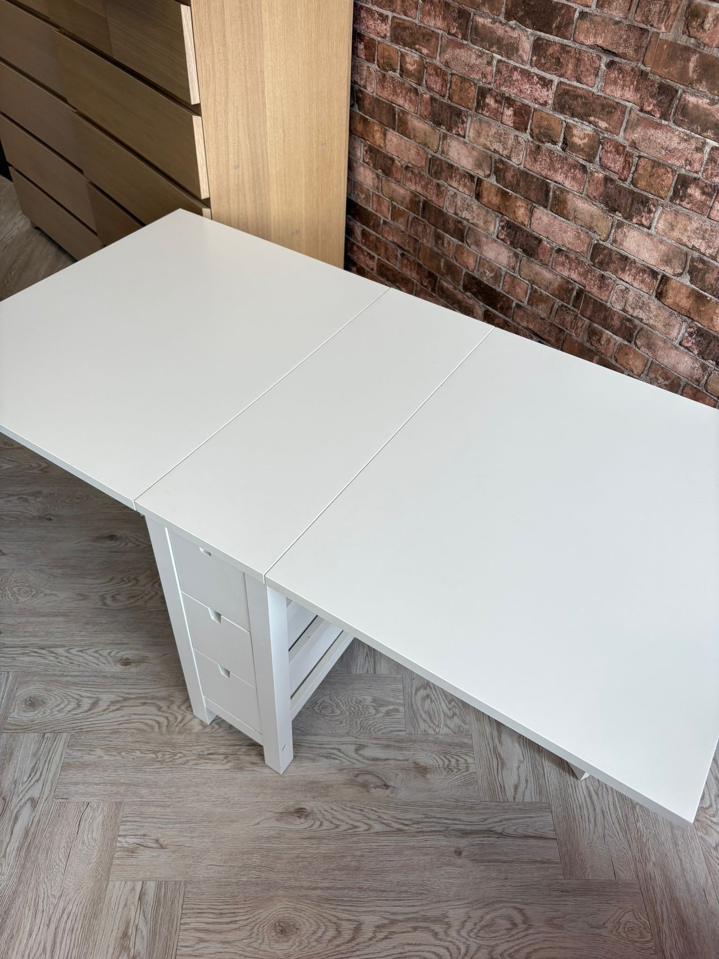 Ikea Norden White Gateleg Table @#