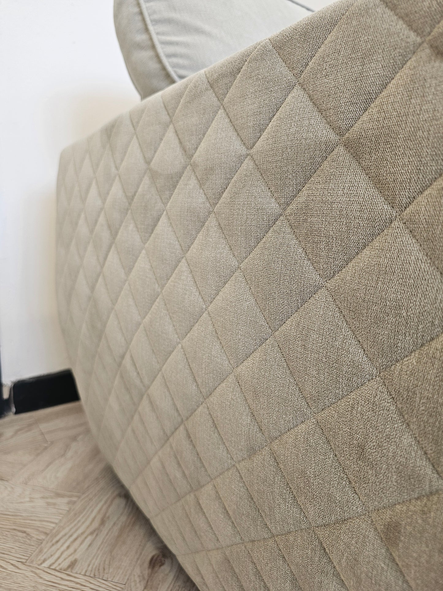 DFS Greige Orka Corner Sofa (minor imperfections hence lower price)@