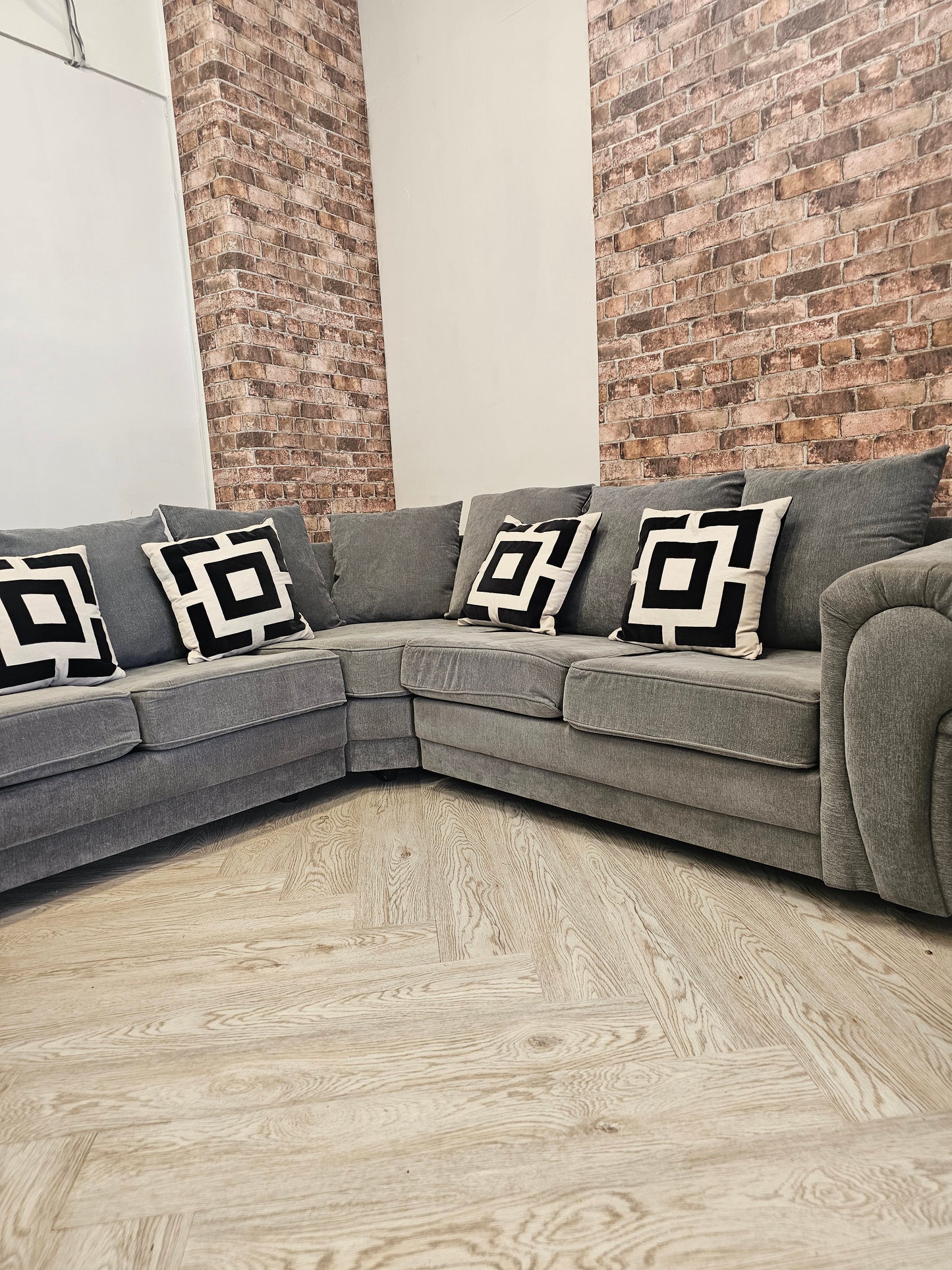 Verona Grey Corner Sofa #