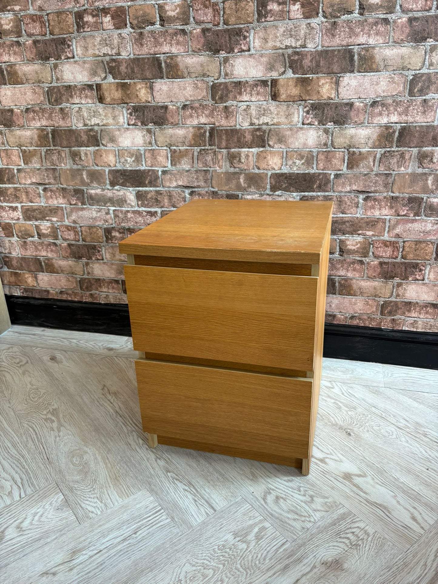Ikea Malm Oak Drawer Chest @#