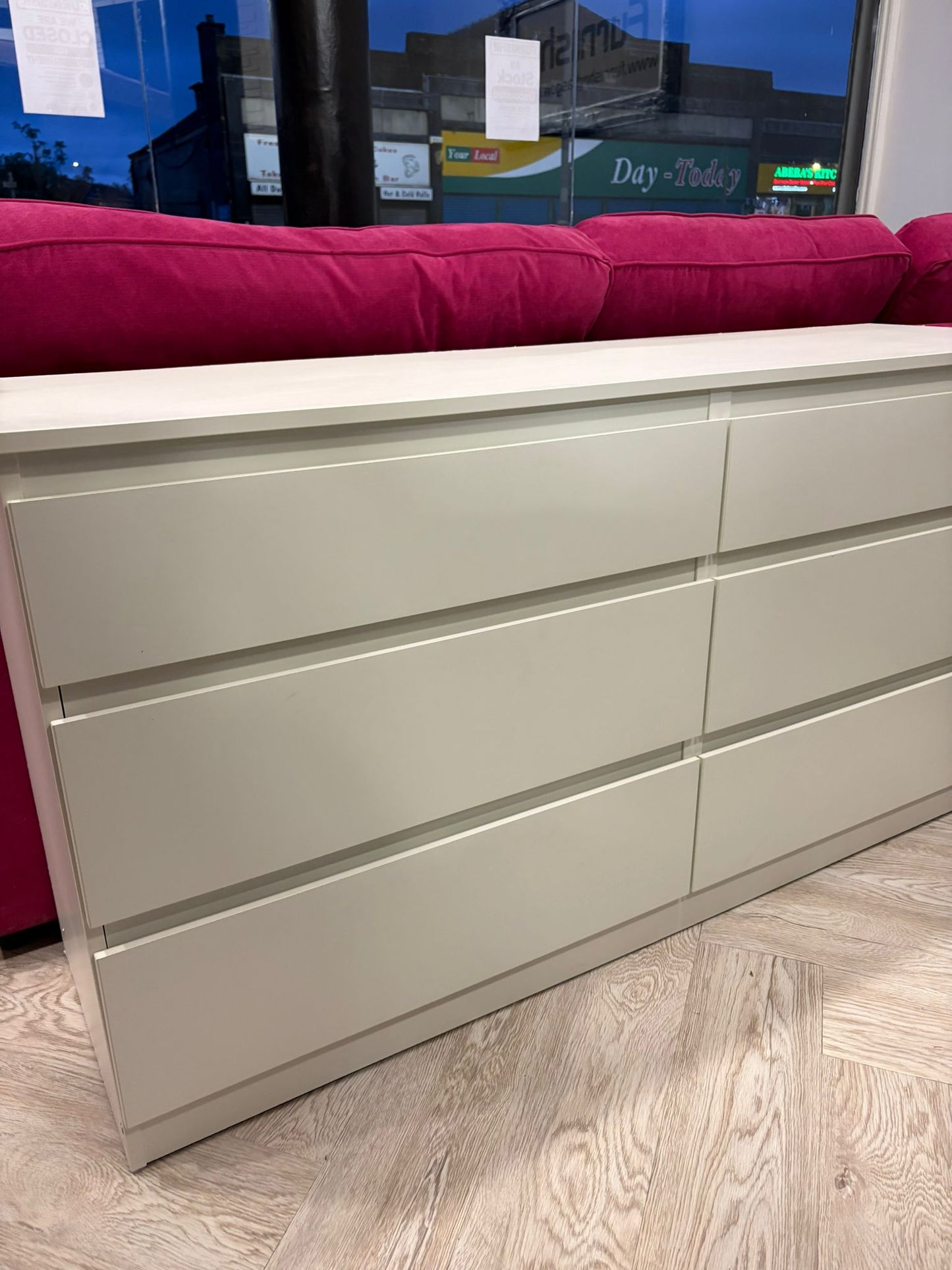 Ikea KULLEN White 6 Drawer Chest (smaller version of Malm)@