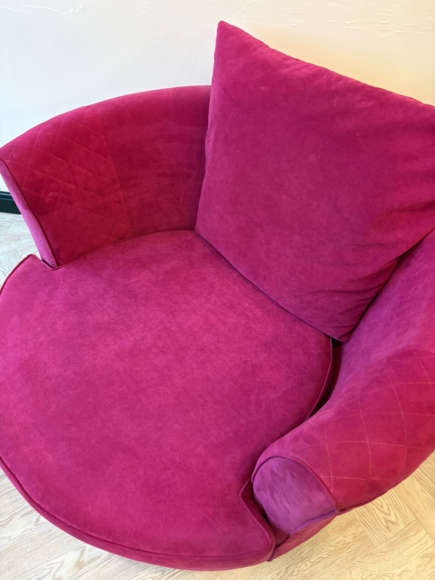 DFS Orka Large Swivel Chair in Hot Pink (matching corner Sofa also available)#