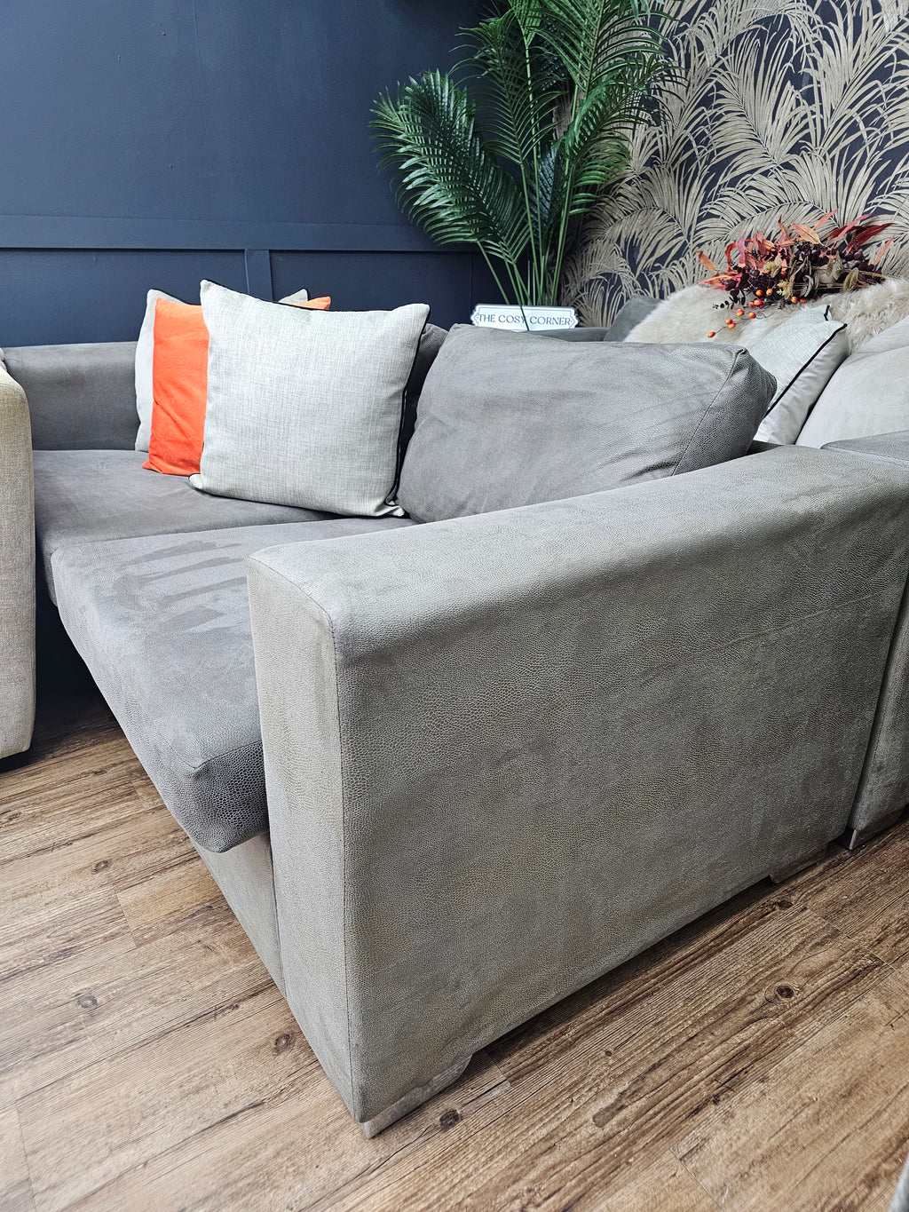 Grey Fabric 3 Seater Sofa