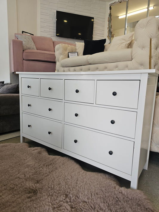 Ikea Hemnes White 8 Drawer Chest A