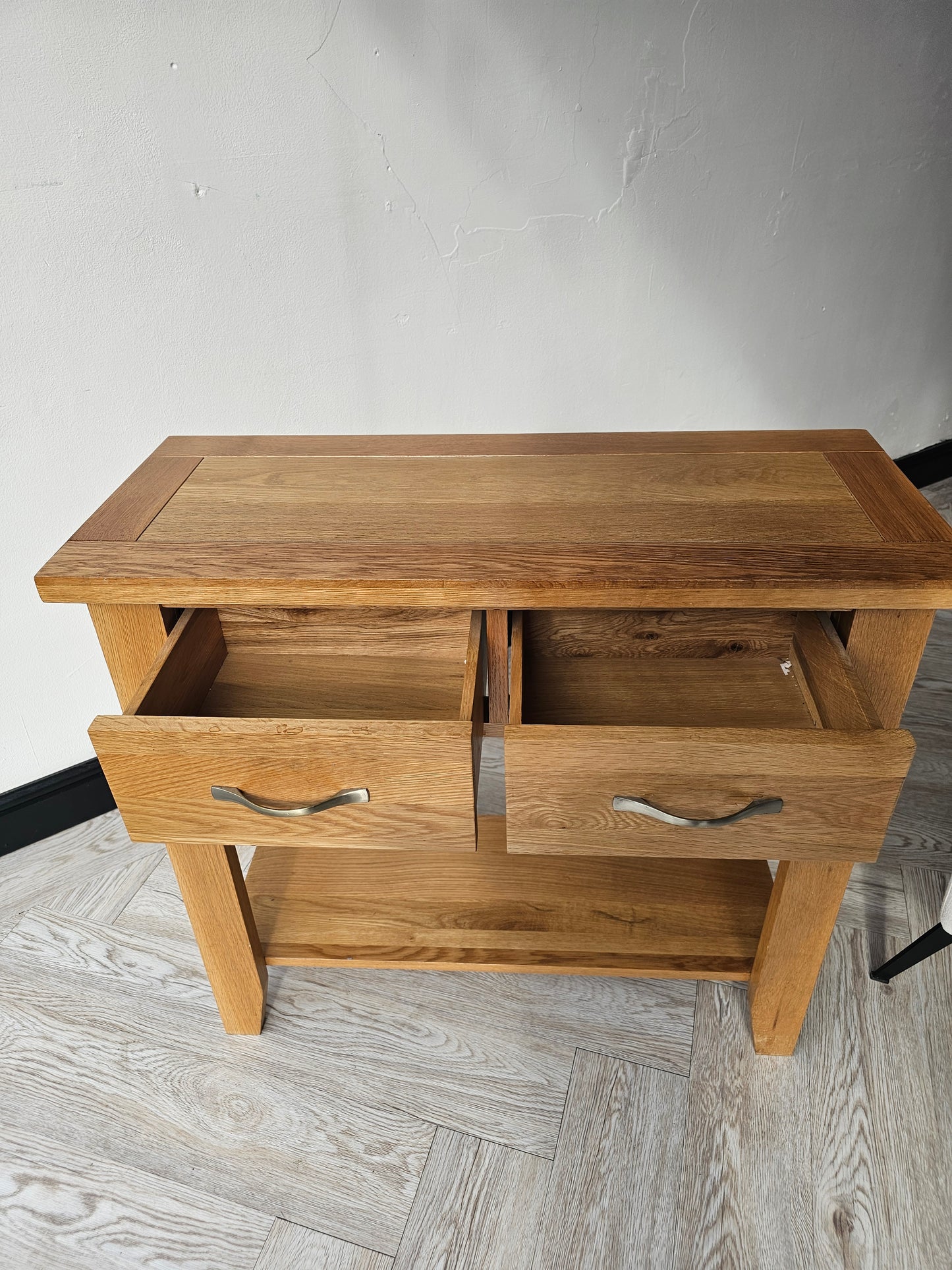 Oak Console Table 85cm width @#