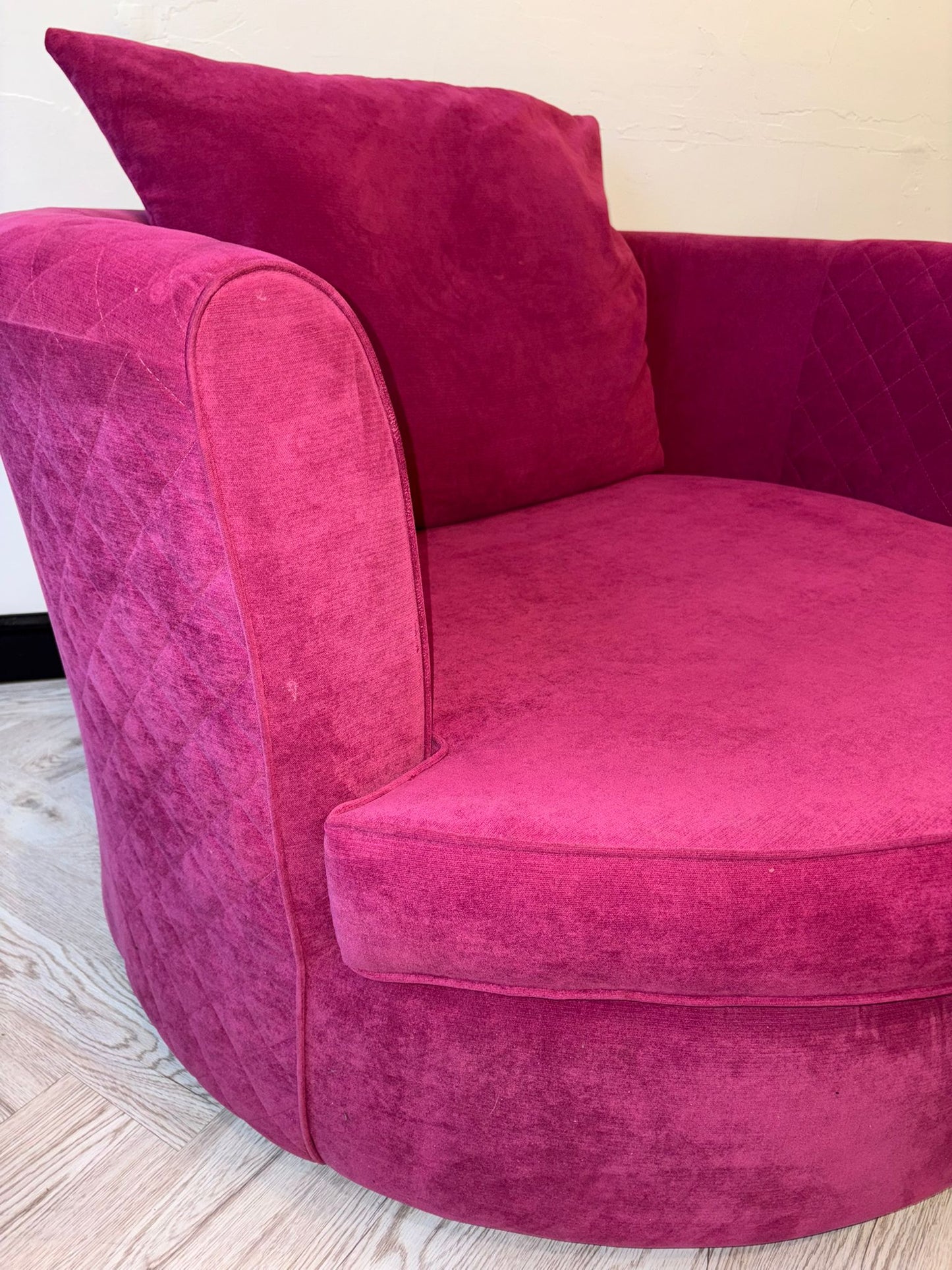 DFS Orka Large Swivel Chair in Hot Pink (matching corner Sofa also available)#