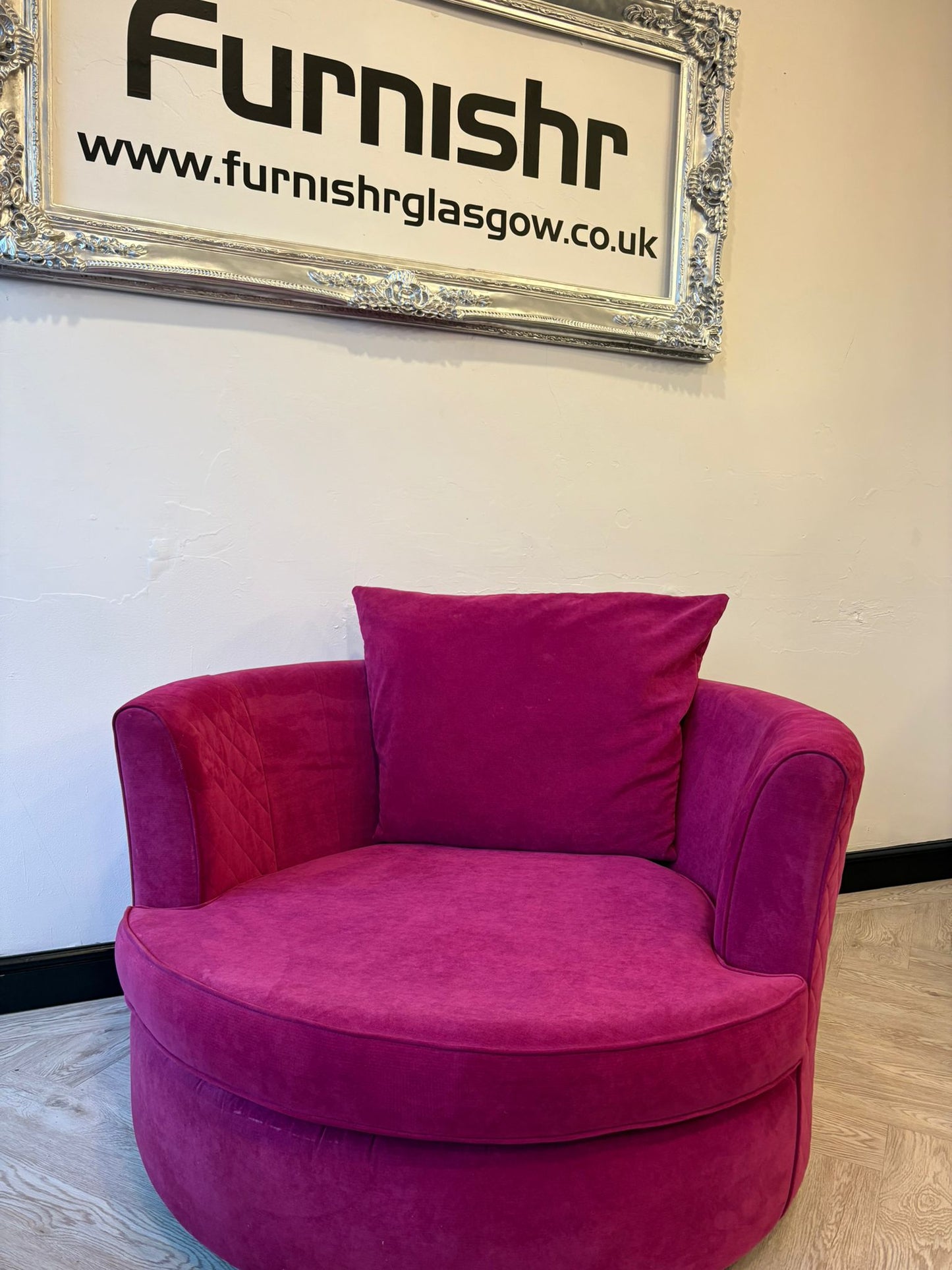 DFS Orka Large Swivel Chair in Hot Pink (matching corner Sofa also available)#