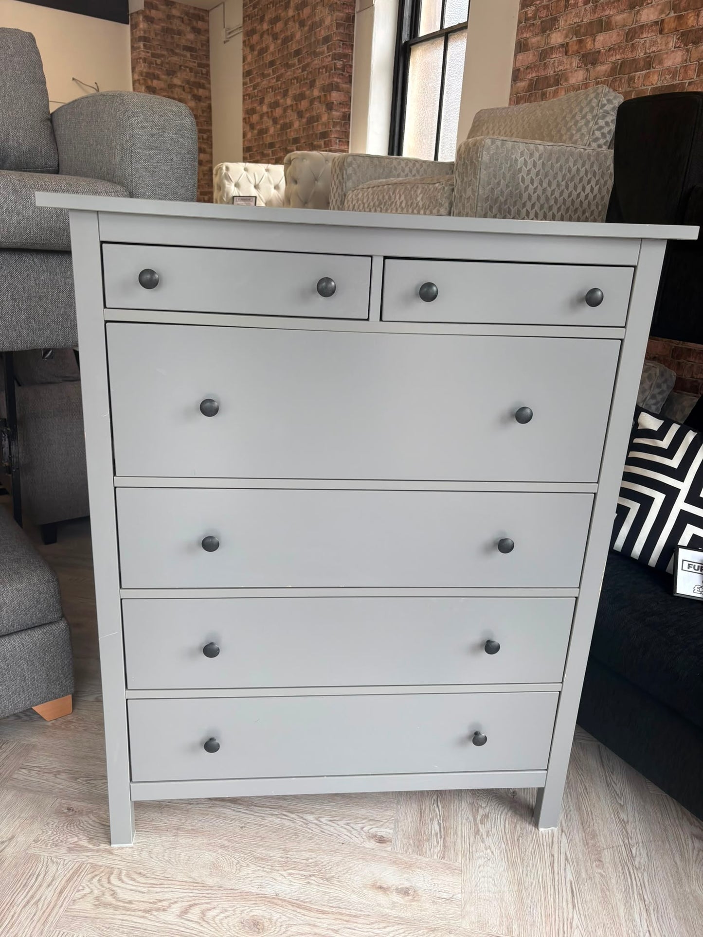 Ikea Hemnes Grey 6 Drawer Chest #